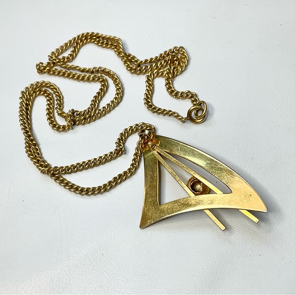 Vintage MCM Bond Boyd GF Pendant Necklace - Picture 4 of 8